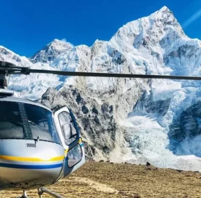 Helicopter In Gorekshep