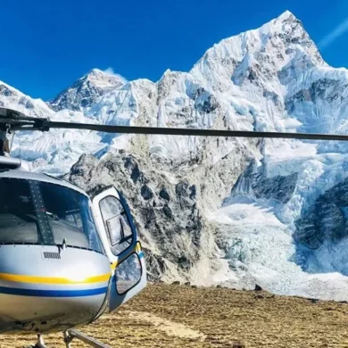 Helicopter In Gorekshep