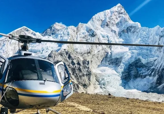 Helicopter In Gorekshep