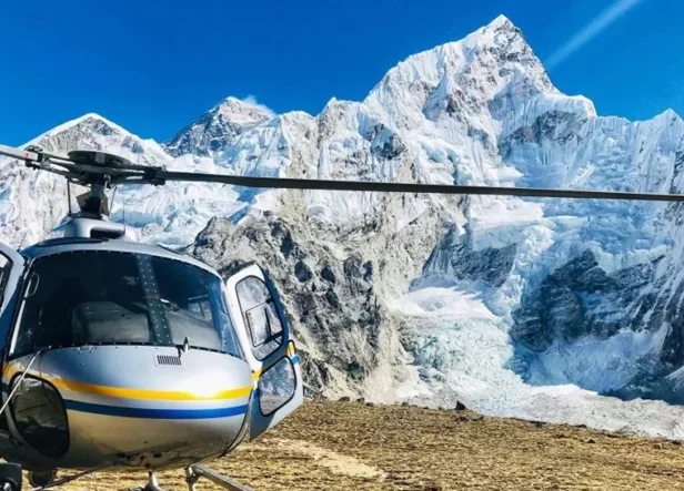 Helicopter In Gorekshep